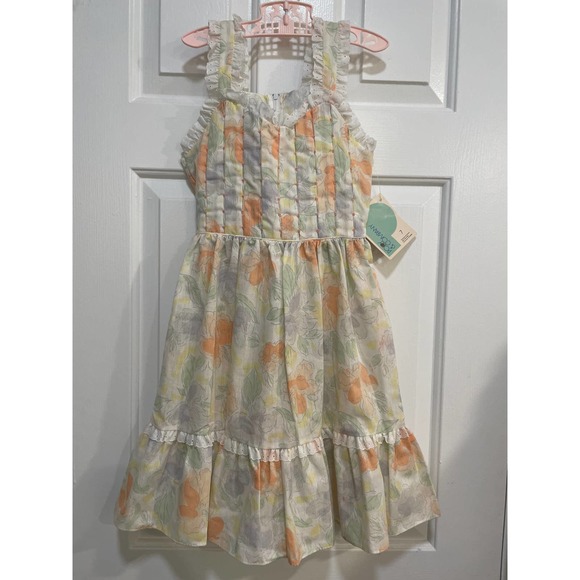 80s Vintage NWT Polly Finders Summer Dress - Picture 1 of 4